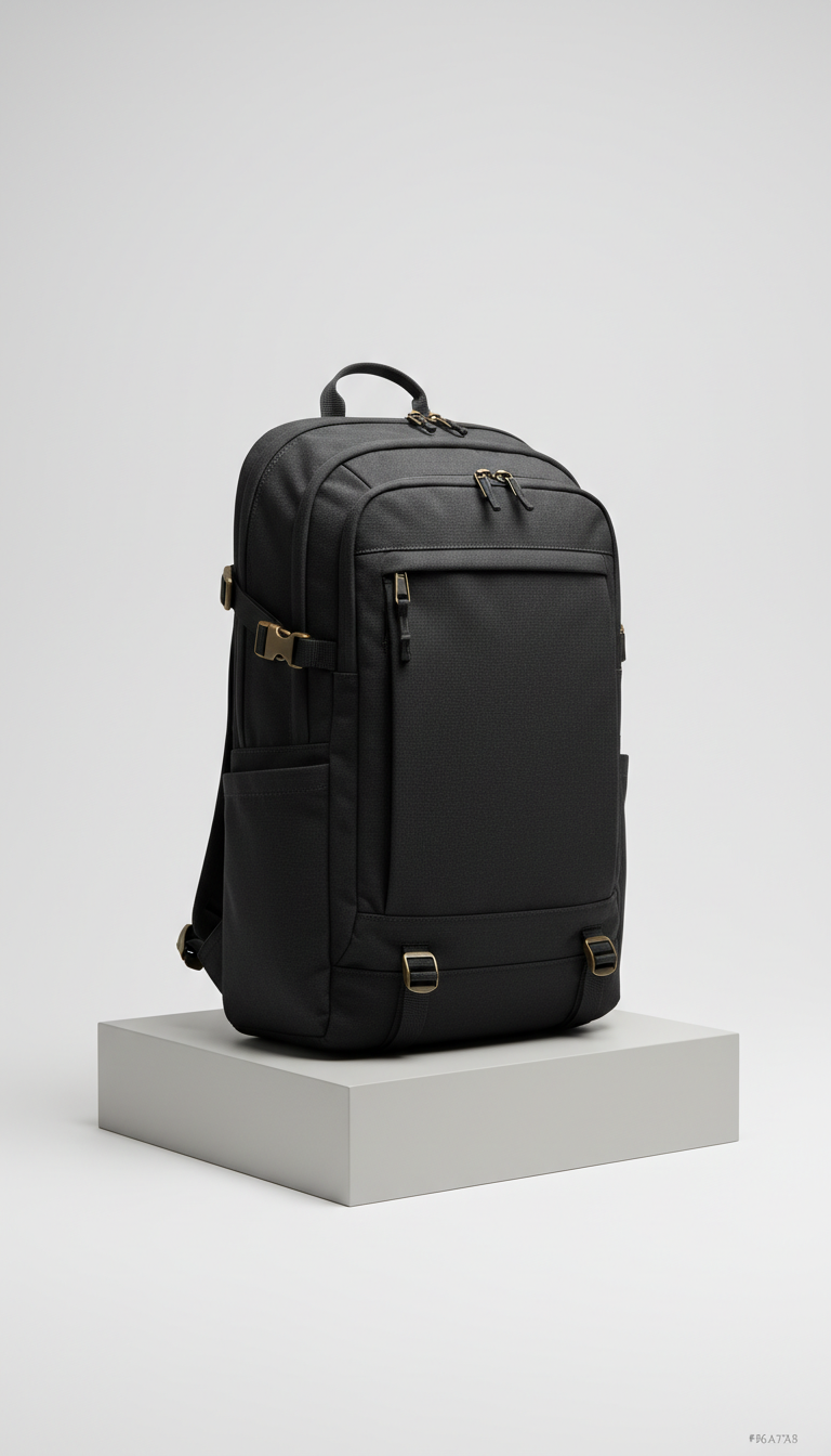 Charcoal black architect backpack