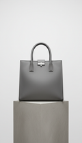 Steel grey structured tote